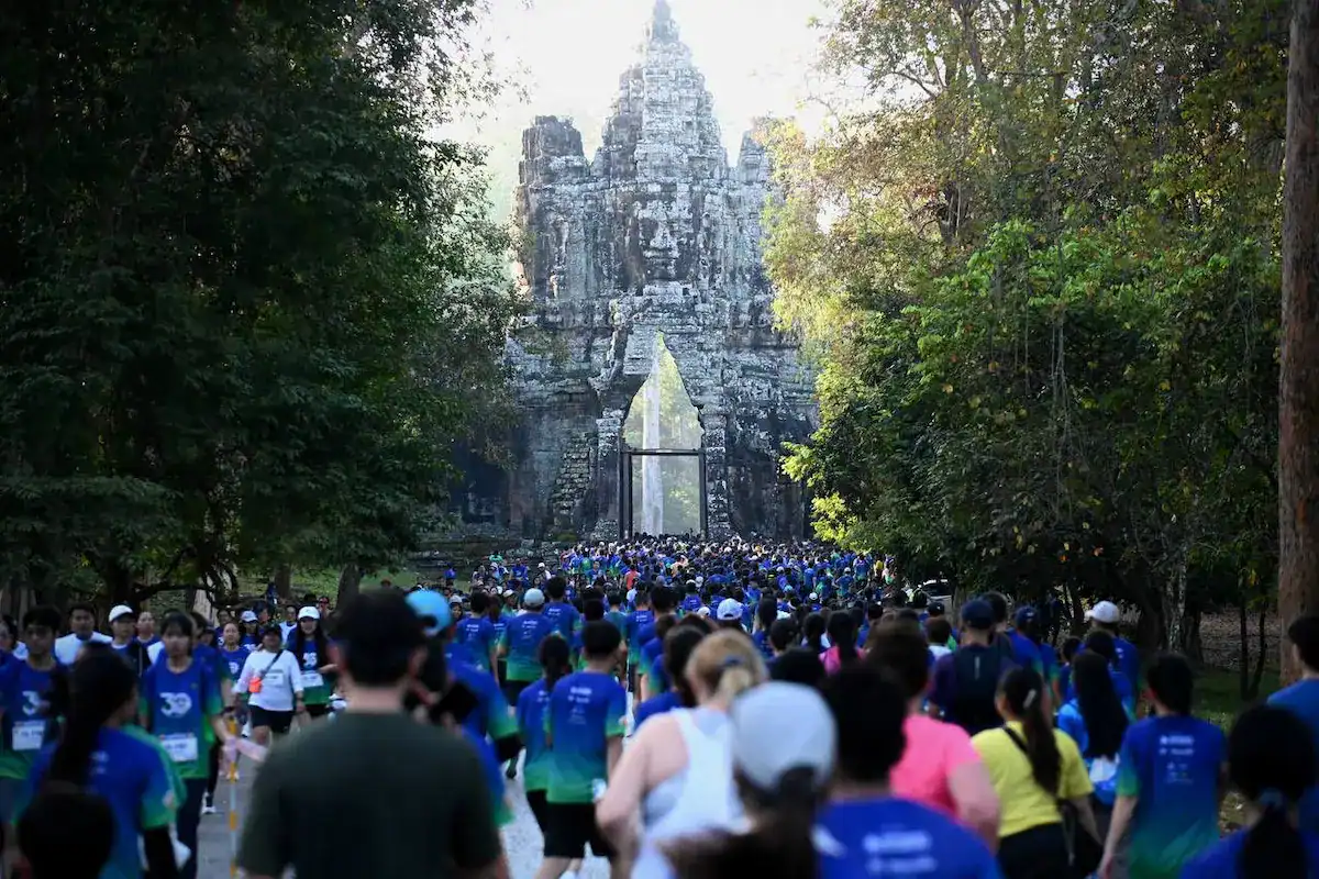 Templos carrera Angkor Wat Recorrido de la media maratón de Angkor Wat entre templos patrimonio de la humanidad